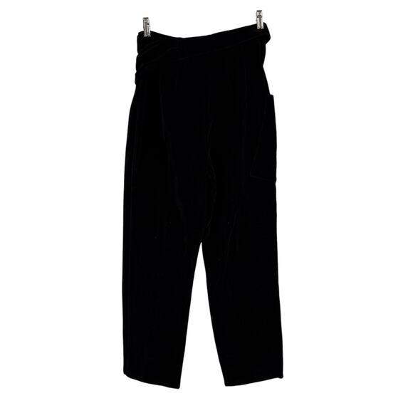 RTA NWT Margot Velvet High Rise Foldover Waist Pant Corpus Black Size S *Flaw* - Picture 4 of 13
